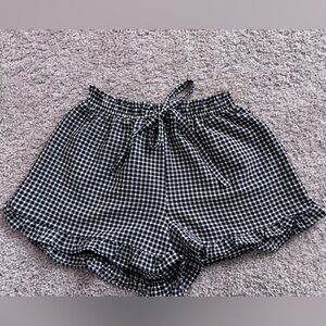 Sienna Sky Black & White Gingham Shorts
